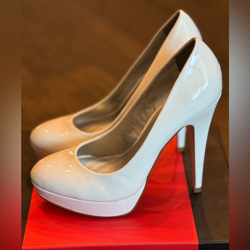 White Guess Heels